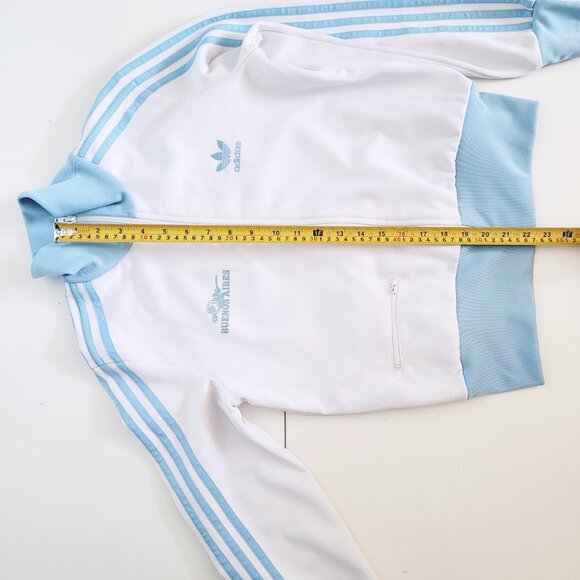 Adidas Argentina Buenos Aires Soccer White and Blue Firebird Tracksuit - Size M - Picture 8 of 9